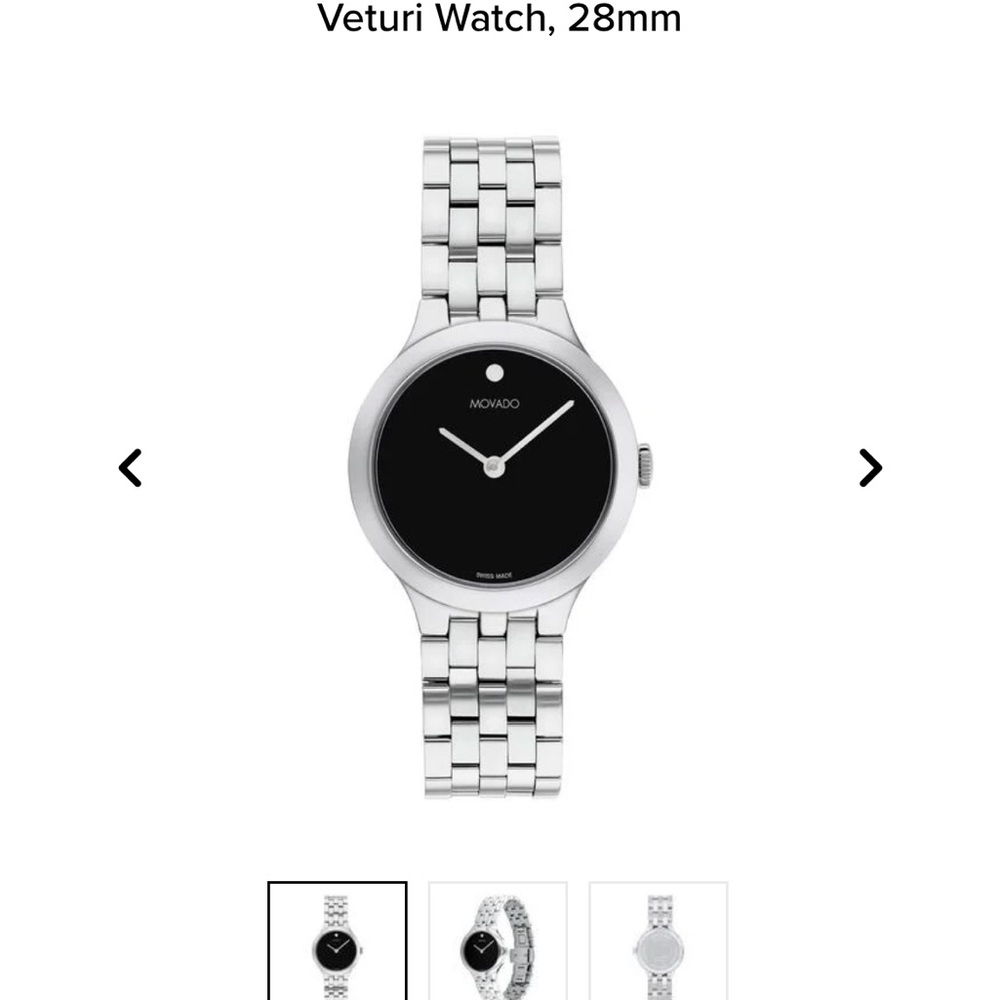 Movado Black Dial with Silver Bracelet Smartwatch